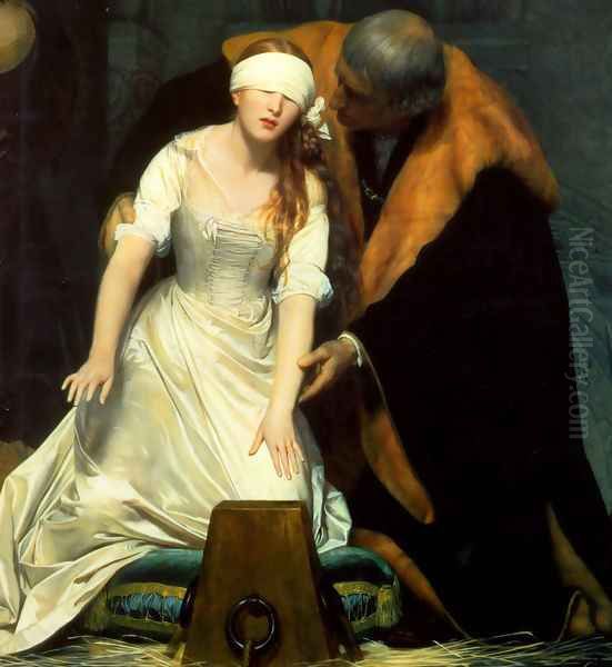 The Execution Of Lady Jane Grey 1834 Centre Oil Painting by Paul Delaroche