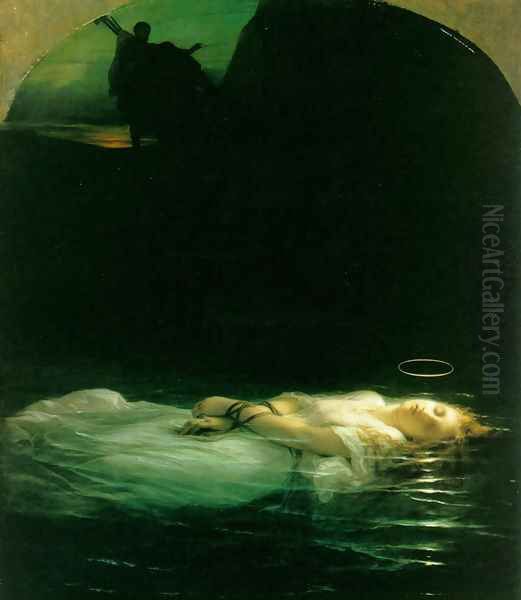 Young Christian Martyr 1855 Oil Painting by Paul Delaroche