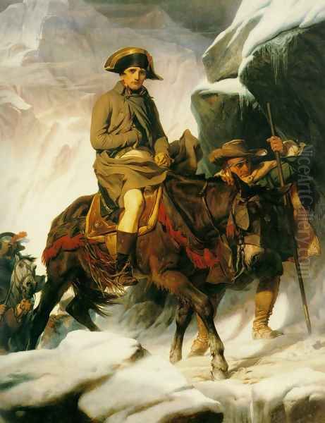 Napolean Crossing The Alps 1850 Oil Painting by Paul Delaroche