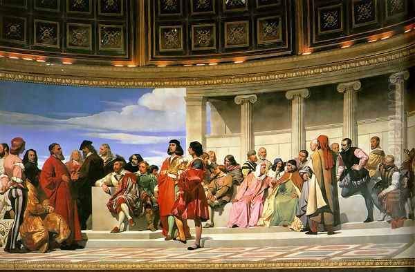 Hemicycle of the Ecole des Beaux-Arts I Oil Painting by Paul Delaroche