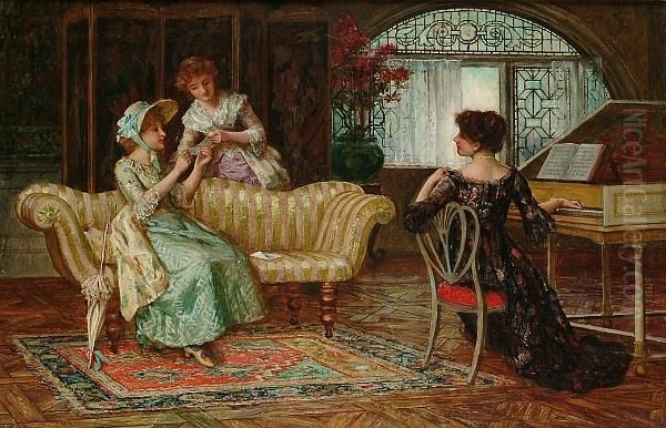 The Recital Oil Painting by Francis Sydney Muschamp