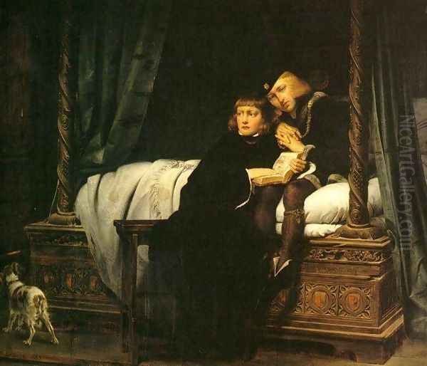 Princes in the Tower Oil Painting by Paul Delaroche