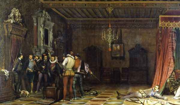 The Murder of the Duke of Guise Oil Painting by Paul Delaroche