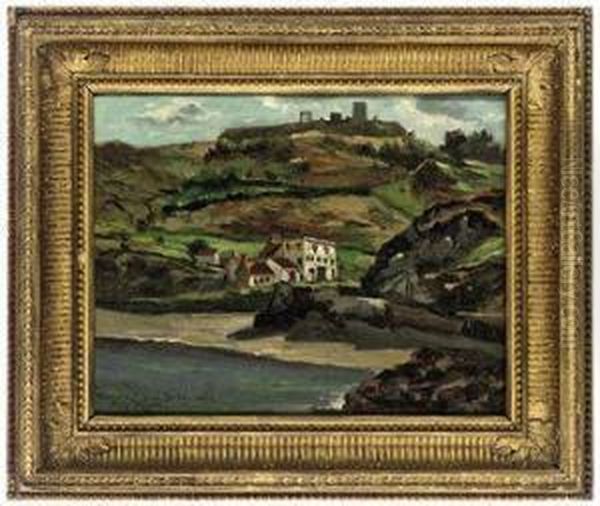 Bouley Bay, Jersey Oil Painting by Auguste Henri Musin