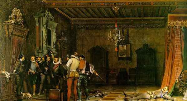 Assassination Oil Painting by Paul Delaroche