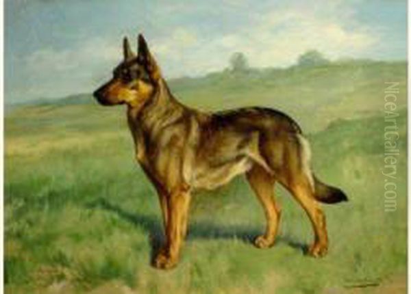 Champion Merth Von Ehrengrund Oil Painting by Gustav Muss-Arnolt