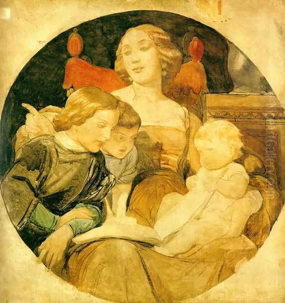 A Family Scene Oil Painting by Paul Delaroche