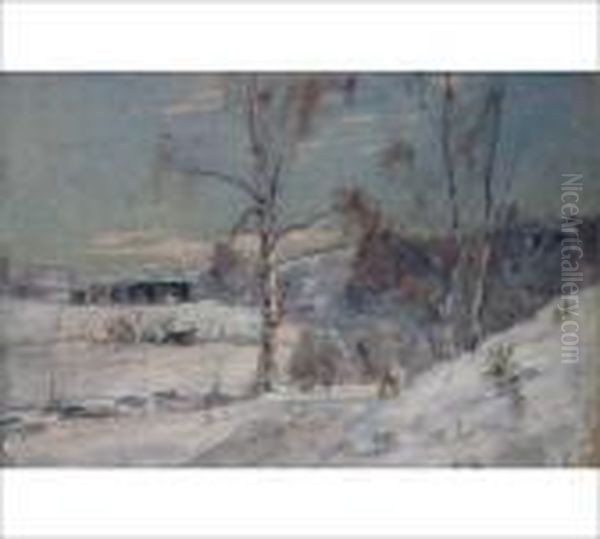 Winter Oil Painting by Elias Muukka