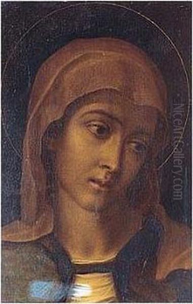 The Head Of The Virgin Oil Painting by Girolamo Muziano