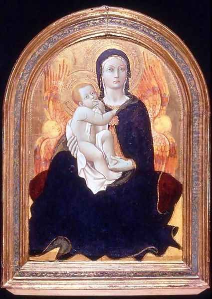 Madonna of Humility c. 1440-42 Oil Painting by Sano Di Pietro