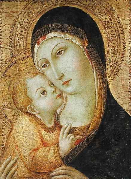 Madonna and Child Oil Painting by Sano Di Pietro