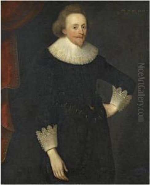 Portrait Of Sir Thomas Berrington (b. 1599) Oil Painting by Daniel Mytens