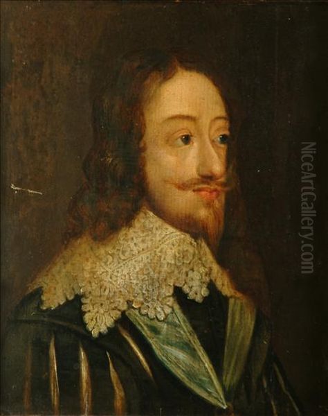 Portrait Of King Charles I Oil Painting by Daniel Mytens