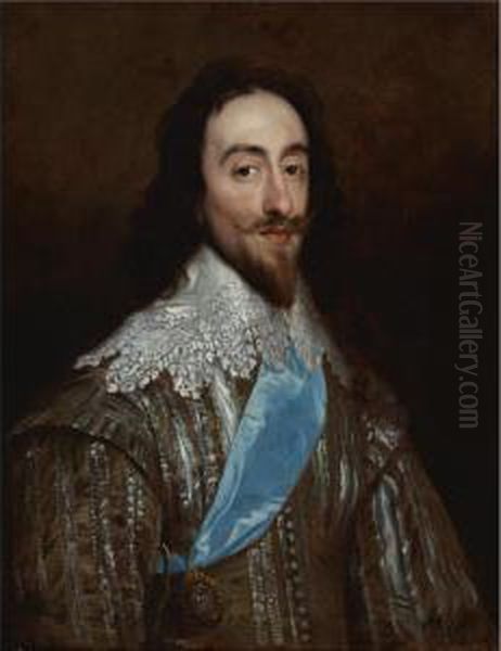 Portrait Of Charles I Oil Painting by Daniel Mytens