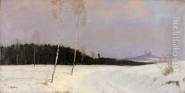 Winterlandschaft Oil Painting by Viktor Myttheis