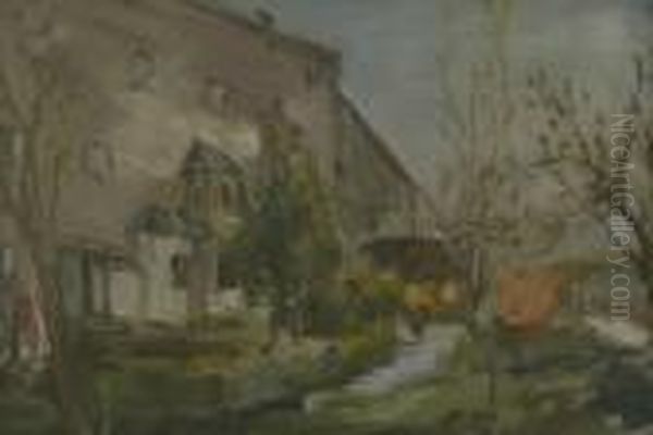 Schloss Tittmanning. 1932 Oil Painting by Franz Naager