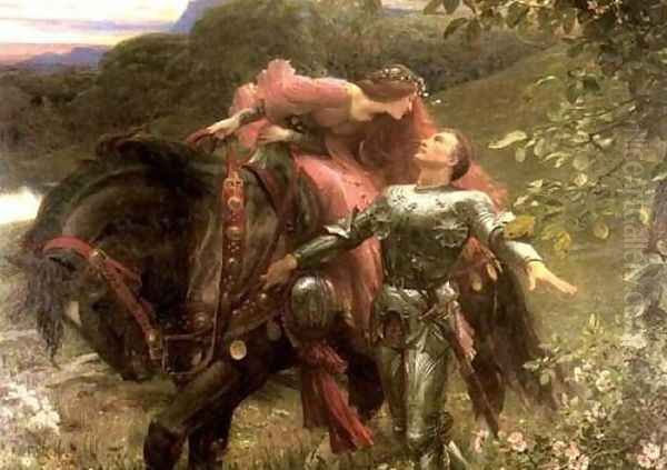 La Belle Dame Sans Merci Oil Painting by Sir Thomas Francis Dicksee