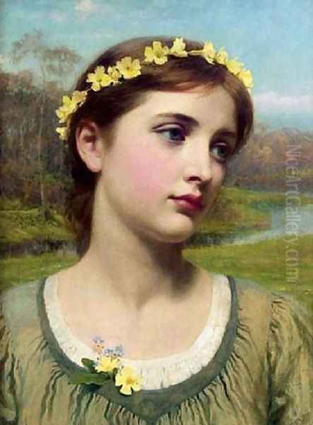 Spring Maiden Oil Painting by Sir Thomas Francis Dicksee