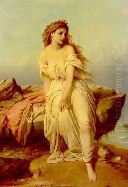 Miranda Oil Painting by Sir Thomas Francis Dicksee