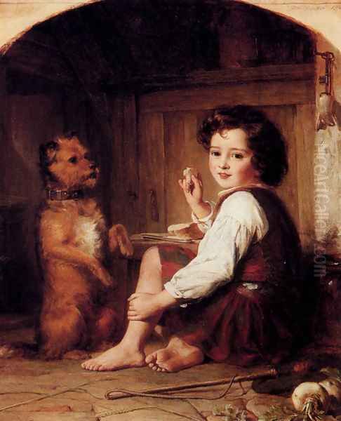 Begging For Bread Oil Painting by Sir Thomas Francis Dicksee