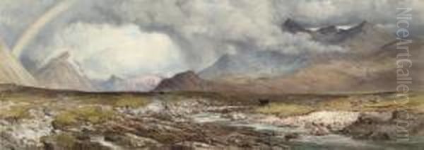 Glen Sligachan, Cuchullin Hill, Isle Of Skye Oil Painting by Paul Jacob Naftel