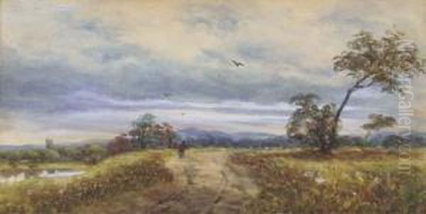 Returning Home At Dusk Oil Painting by Paul Jacob Naftel