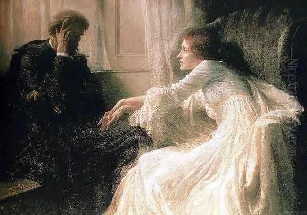 The Confession Oil Painting by Sir Thomas Francis Dicksee