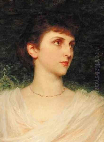 Portrait of Maude Moore Oil Painting by Sir Thomas Francis Dicksee