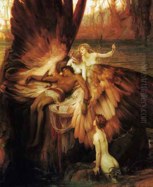 Lament for Icarus Oil Painting by Herbert James Draper