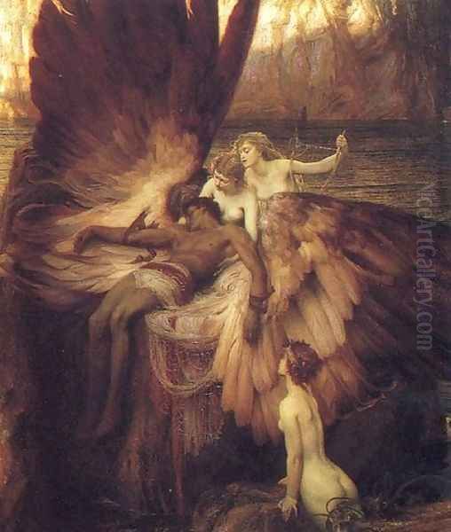 The Lament for Icarus Oil Painting by Herbert James Draper