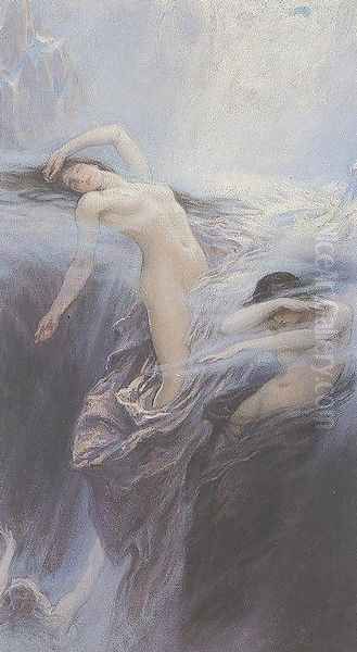 Study for Clyties of the Mist Oil Painting by Herbert James Draper