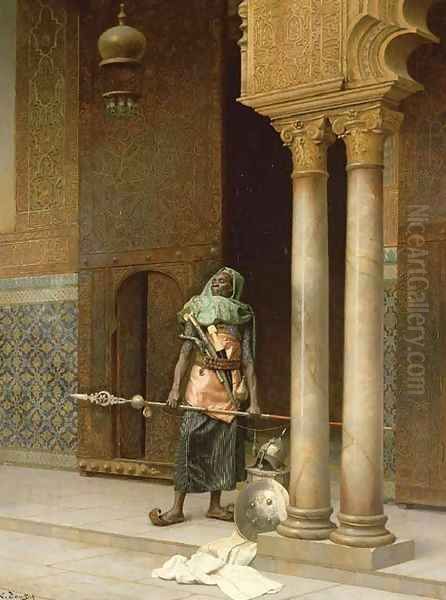 The Palace Guard 2 Oil Painting by Ludwig Deutsch