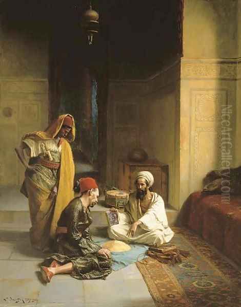 The Fortune Teller Oil Painting by Ludwig Deutsch