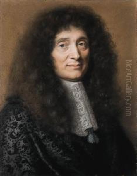 Portrait Of Simon Arnauld, Marquis De Pomponne Oil Painting by Robert Nanteuil