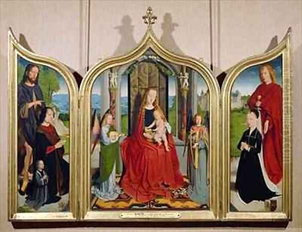 The Triptych of the Sedano Family Oil Painting by Gerard David