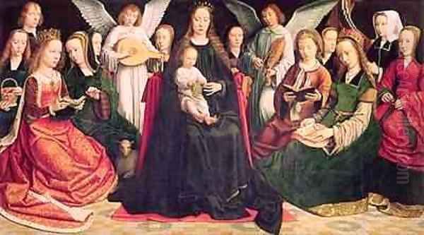 Virgin and Child with Saints 2 Oil Painting by Gerard David