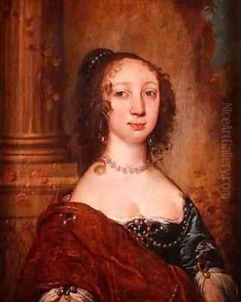 Portrait of a lady half length Oil Painting by William Dobson