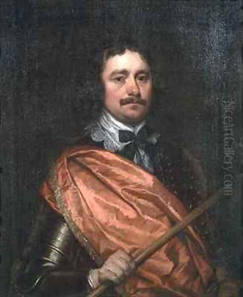 Portrait of a Royalist Commander Oil Painting by William Dobson