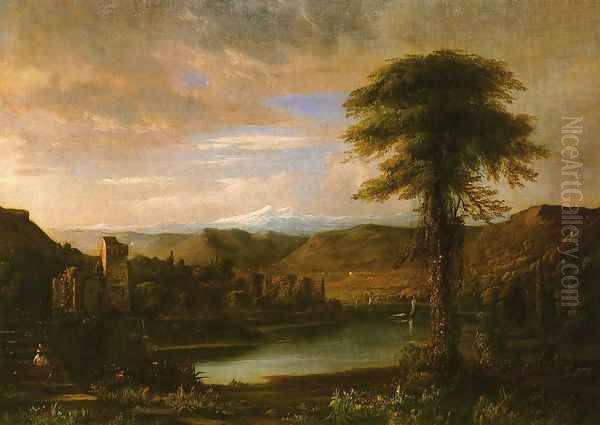 Italianate Landscape Oil Painting by Robert Scott Duncanson