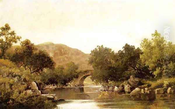 The Stone Bridge Oil Painting by Robert Scott Duncanson