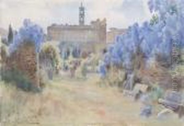 Roma, Il Campidoglio Dai Fori Oil Painting by Enrico Nardi