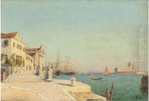 The Venetian Lagoon Oil Painting by Francois Nardi