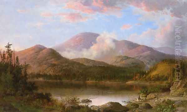 Mount Oxford Oil Painting by Robert Scott Duncanson