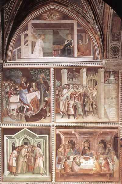 Scenes from the New Testament 2 Oil Painting by Barna Da Siena