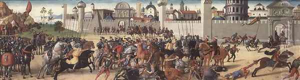 The Siege of Troy I- The Death of Hector, c.1490-95 Oil Painting by Biagio D'Antonio