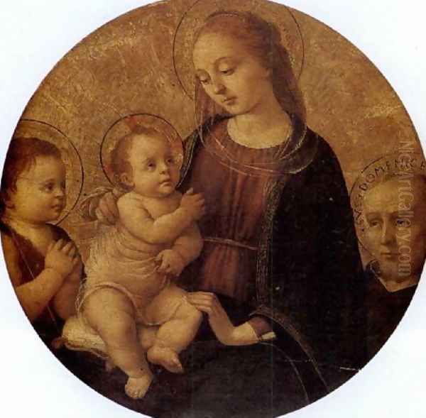 The holy familiy with the infant Saint John Oil Painting by Biagio D'Antonio