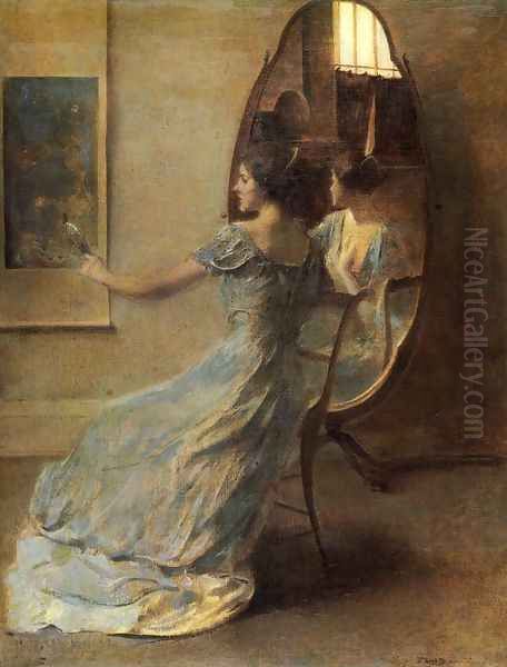 Before the Mirror Oil Painting by Thomas Wilmer Dewing