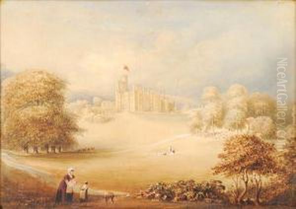 View Of Highclerecastle Oil Painting by Joseph Nash