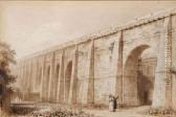 L'aqueduc D'arcueil Oil Painting by Joseph Nash