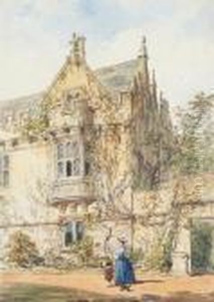 King Charles Window, St. John's College, Oxford Oil Painting by Joseph Nash